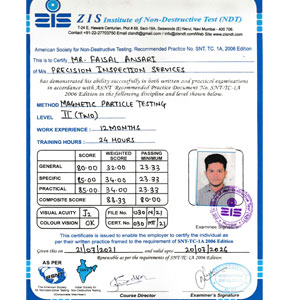 NDT Certificate